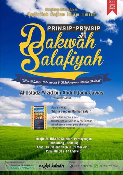 Image result for Prinsip-Prinsip Dakwah Salafiyah yazid